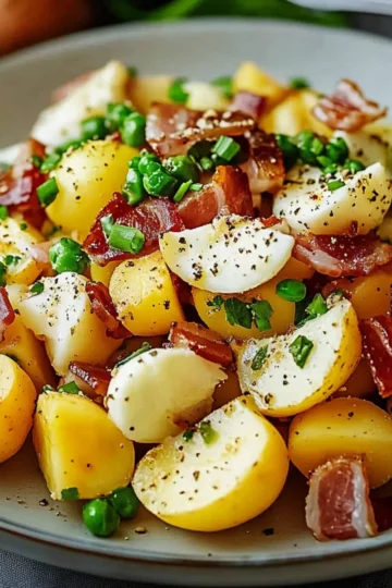 Salade Pomme de Terre Lardons Œufs
